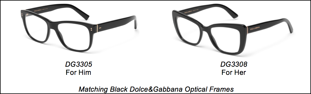 Matching Black Dolce & Gabbana Optical Frames