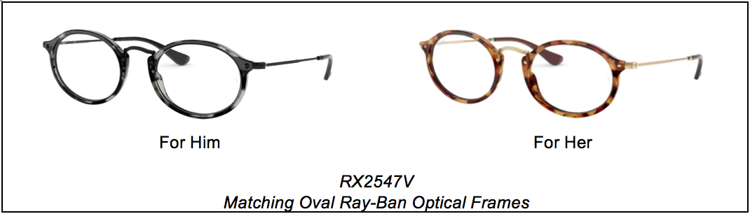 Matching Oval Ray-Ban Optical Frames