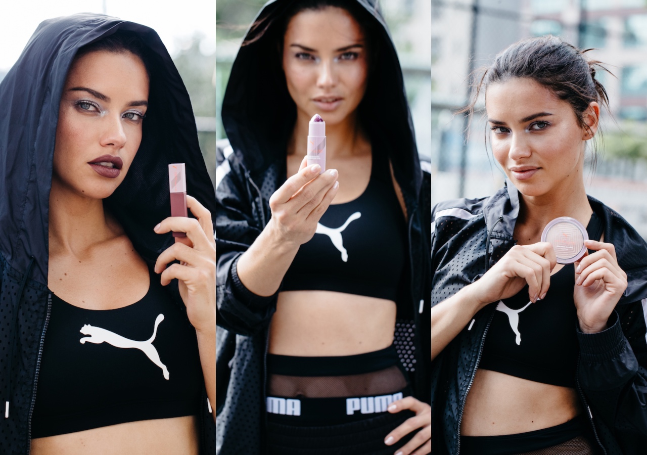 Adriana Lima with PUMA x Maybelline