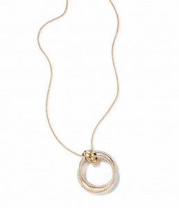 Paloma's Melody Circle Pendant in 18k Gold with Diamonds