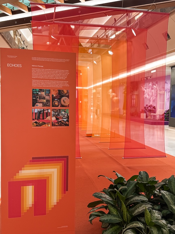 Exploring Local Art 4.0 at The Gardens Mall_The Future 3. _Echoes_ sees fabric forming an immersive passage of shifting colour, inspired by the idea of light as a living medium (2)